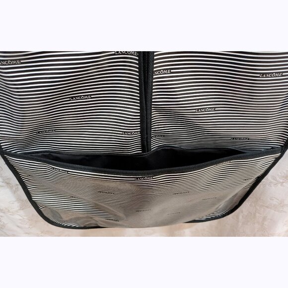 Vintage Lancôme Hanging Garment Bag Logo Stripe Travel Clothing Luggage Luxury - Picture 4 of 7